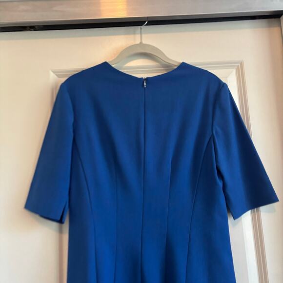 M.M. Lafleur The Emily Dress Sz 4 Recycled WonderTex Bright Indigo Career - Picture 9 of 12